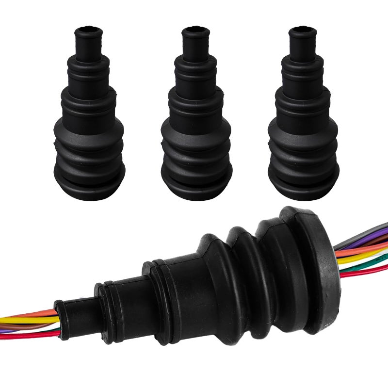 Suvnie 4 PCS Universal Firewall Boot  Rubber Grommets Can Accommodate 3/8 to 1 Inch Diameter Wire Bundle  Safe and Convenient Grommet for Vehicle Running Cable  Car Accessories - Image 1